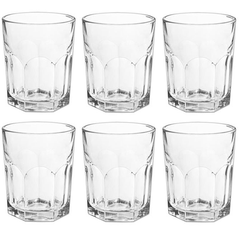 SET 6 BICCHIERI IN VETRO PER ACQUA VINO COCKTAIL 25,5 CL CASA RISTORANTE BAR PUB