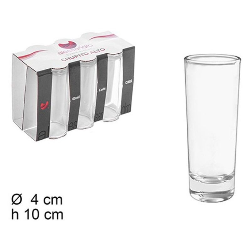 Hongu Set 6 Bicchierini Liquore Cicchetto Shot 6 cl Bar in vetro tr...