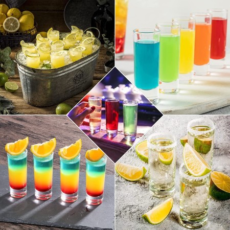 Set 12 Bicchierini Liquore Cicchetto Shot 6 cl Bar in vetro trasparente shottini