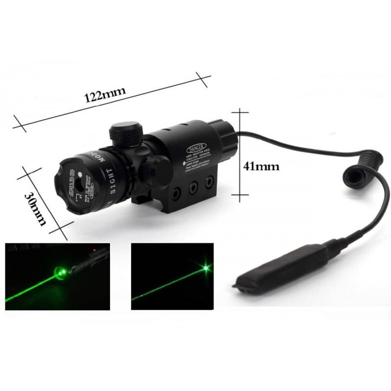 Laser fascio puntatore LED verde mira paintball caccia softair tiro mirino point