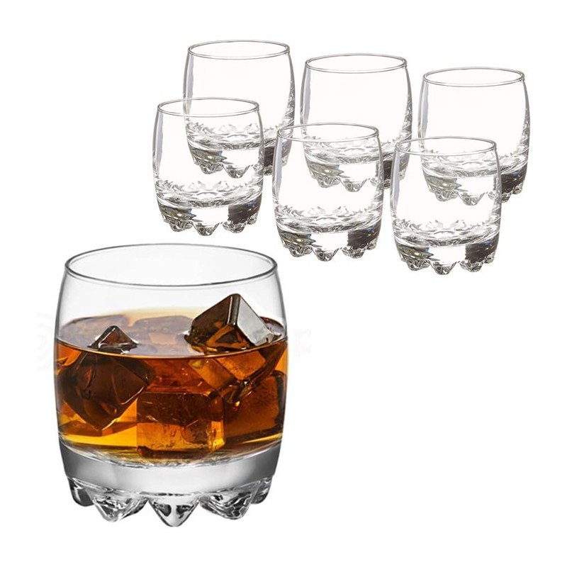 6 Bicchierini Vetro Da Liquore Bicchieri Amaro Bar Feste Party Rum Cicchetti 8cl