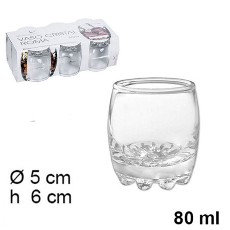 6 Bicchierini Vetro Da Liquore Bicchieri Amaro Bar Feste Party Rum Cicchetti 8cl