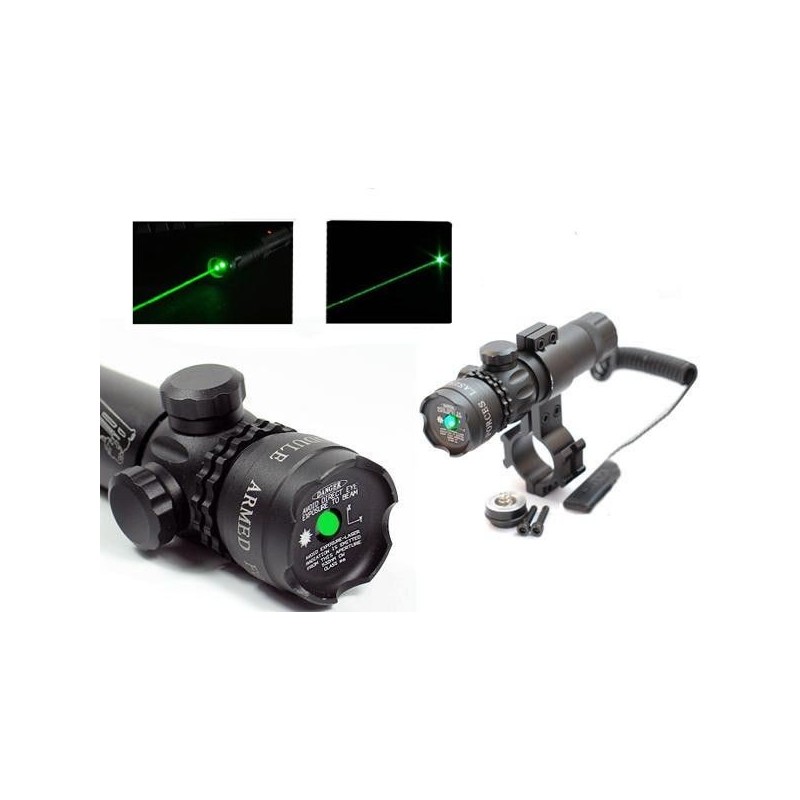 Laser fascio puntatore LED verde mira paintball caccia softair tiro mirino point