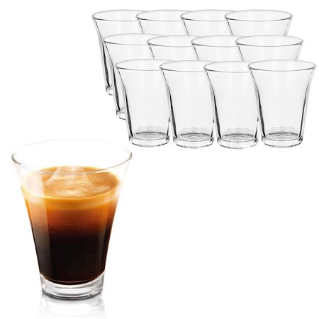 Set 12 Bicchieri Tazzine Bar caffè in vetro 7 cl Trasparente espresso ginseng