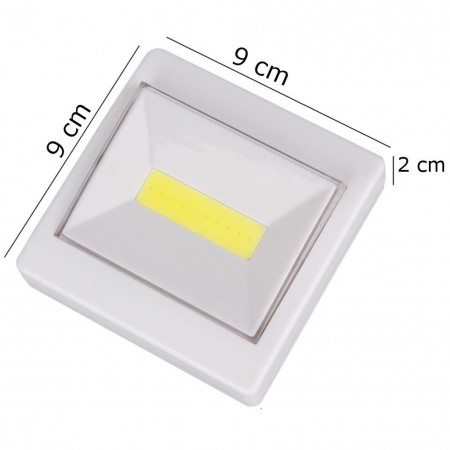 Luce led singolo di cortesia interruttore COB bianca a batterie AAA magnetica