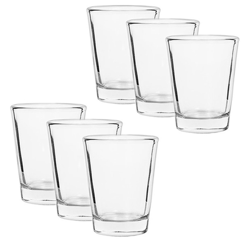 Bicchierini in vetro da liquore 6 pz bicchieri chupito shot amaro feste e bar