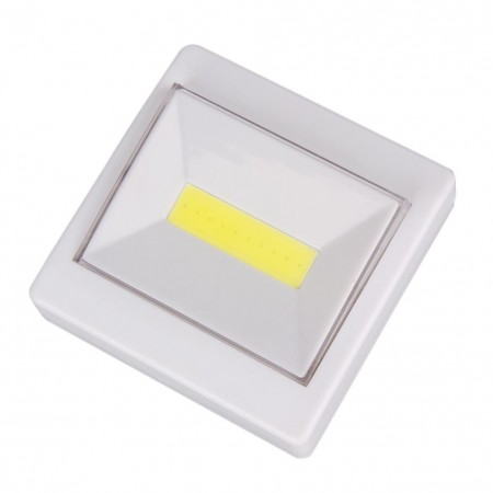 Luce led singolo di cortesia interruttore COB bianca a batterie AAA magnetica