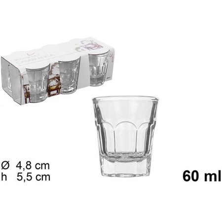 Bicchierini in vetro da liquore 6 pz bicchieri chupito shot amaro feste e bar