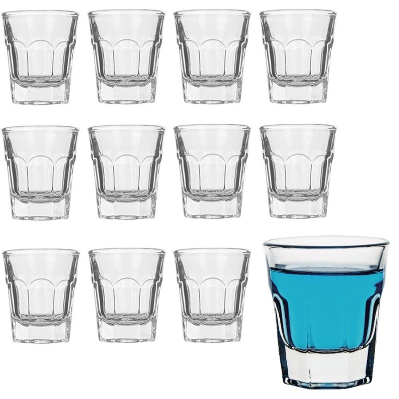 Bicchierini in vetro da liquore 6 pz bicchieri chupito shot amaro feste e bar