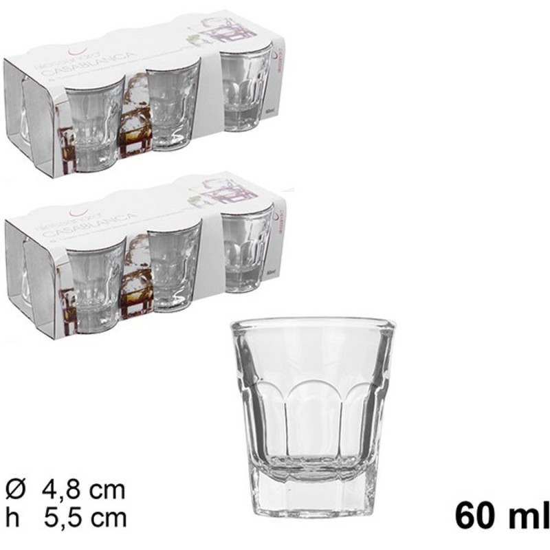 Bicchierini in vetro da liquore 6 pz bicchieri chupito shot amaro f...