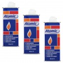 3 Lattine Di Fluido Per Ricarica Accendini A Benzina Da 133 ML ricambio Atomic