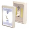 Luce led doppio di cortesia interruttore COB bianca a batterie AAA magnetica