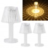 Hongu 3 MINI LAMPADA TAVOLO COMODINO DIAMANTE EFFETTO CRISTALLO LUC...
