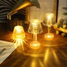Hongu 3 MINI LAMPADA TAVOLO COMODINO DIAMANTE EFFETTO CRISTALLO LUC...