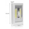 Luce led doppio di cortesia interruttore COB bianca a batterie AAA magnetica