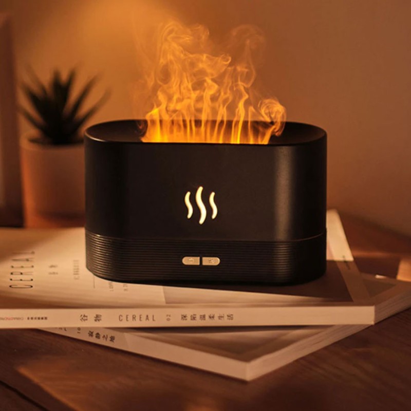 Bigqin Diffusore di Oli Essenziali con Colorato Fiamma,300ml Bruciatori