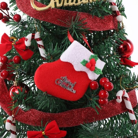 ALBERO DI NATALE PICCOLO DECORAZIONE DA TAVOLO ADDOBBATO ARTFICIALE  50 CM LUCI