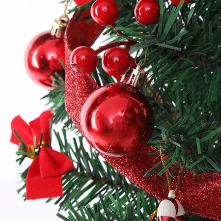 ALBERO DI NATALE PICCOLO DECORAZIONE DA TAVOLO ADDOBBATO ARTFICIALE  50 CM LUCI