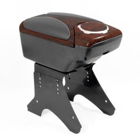 Bracciolo comodo simil legno auto universale regolabile due vani un porta bibite