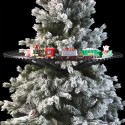 TRENINO NATALIZIO SOPRA ALBERO TRENO ELETTRICO SLITTA BABBO NATALE LOCOMOTIVA