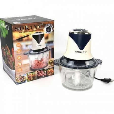 Tritatutto Elettrico 600W Tritacarne Cucina con 4 Lame e 2L Ciotola in Vetro