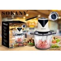 Tritatutto Elettrico 600W Tritacarne Cucina con 4 Lame e 2L Ciotola in Vetro