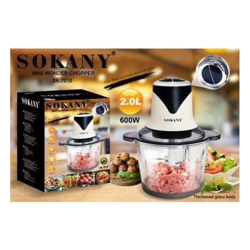 SOKANY Tritatutto Elettrico 600W Tritacarne Cucina con 4 Lame e 2L ...