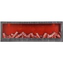 Lampada da Tavolo Lanterna 3 Led Effetto Fuoco Camino finto 60x20cm luce arredo