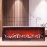 Lampada da Tavolo Lanterna 3 Led Effetto Fuoco Camino finto 60x20cm...
