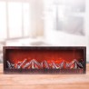 Lampada da Tavolo Lanterna 3 Led Effetto Fuoco Camino finto 60x20cm...