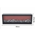 Lampada da Tavolo Lanterna 3 Led Effetto Fuoco Camino finto 60x20cm luce arredo
