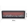 Lampada da Tavolo Lanterna 3 Led Effetto Fuoco Camino finto 60x20cm...