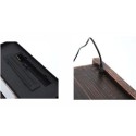 Lampada da Tavolo Lanterna 3 Led Effetto Fuoco Camino finto 60x20cm luce arredo