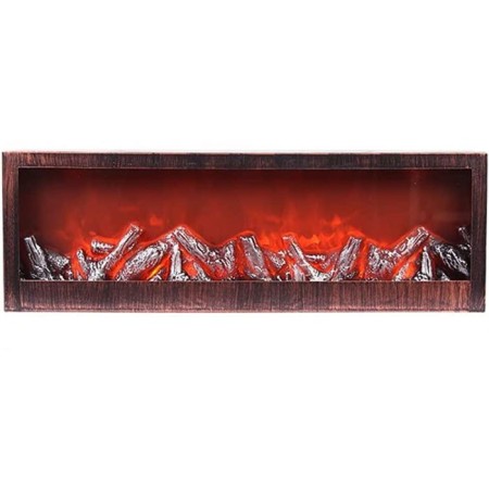 Lampada da Tavolo Lanterna 3 Led Effetto Fuoco Camino finto 60x20cm luce arredo