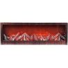 Lampada da Tavolo Lanterna 3 Led Effetto Fuoco Camino finto 60x20cm...