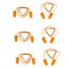 Hongu 6 PAIA TAPPI PER ORECCHIE ANTI RUMORE CON CORDONCINO LAVORO S...