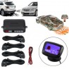 Andowl KIT 4 SENSORI DI PARCHEGGIO CON MINI DISPLAY LED ACUSTICO NE...