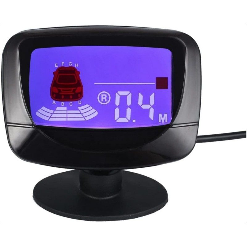 Andowl KIT 4 SENSORI DI PARCHEGGIO CON MINI DISPLAY LED ACUSTICO NE...