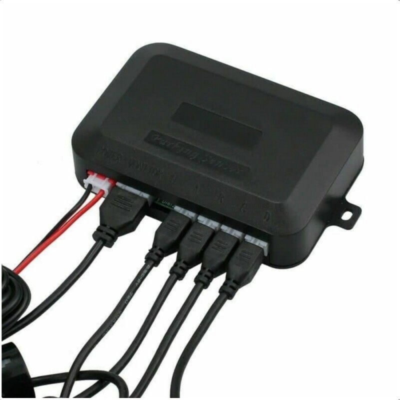 Andowl KIT 4 SENSORI DI PARCHEGGIO CON MINI DISPLAY LED ACUSTICO NE...