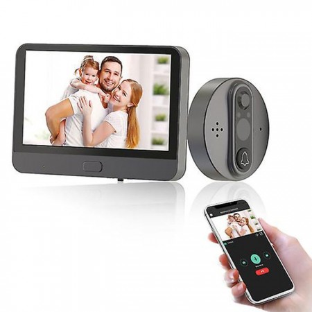 Tuya Spioncino Smart WiFi con Monitor LCD 2 MP a colori intelligente telecamera