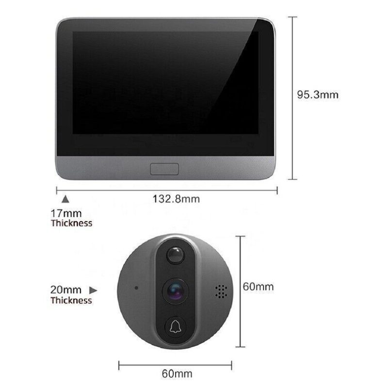 Tuya Tuya Spioncino Smart WiFi con Monitor LCD 2 MP a colori intell...