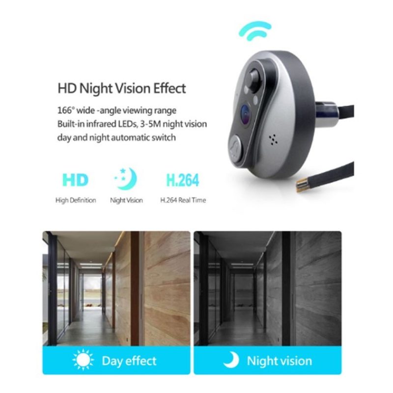 Tuya Tuya Spioncino Smart WiFi con Monitor LCD 2 MP a colori intell...