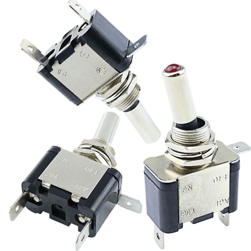 Generico 2x INTERRUTTORE AERONAUTICO TUNING AUTO MOTO KILL SWITCH L...