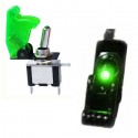 2x INTERRUTTORE AERONAUTICO TUNING AUTO MOTO KILL SWITCH LED SICURA 20A 12V verde