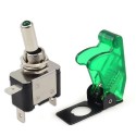 2x INTERRUTTORE AERONAUTICO TUNING AUTO MOTO KILL SWITCH LED SICURA 20A 12V verde