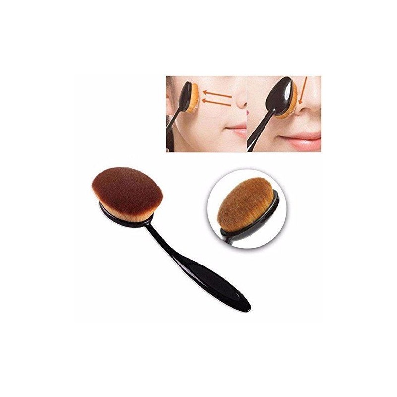 Pennelli makeup ovali manico comodo flessibile spazzola brush multiuso cosmesi