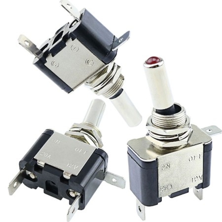 2X INTERRUTTORE AERONAUTICO TUNING AUTO MOTO KILL SWITCH LED SICURA 20A 12V BLU