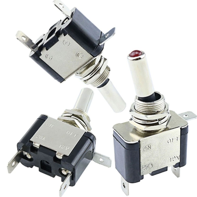 Generico 2X INTERRUTTORE AERONAUTICO TUNING AUTO MOTO KILL SWITCH L...