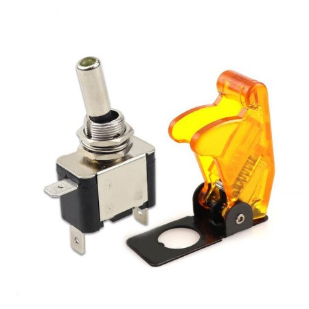 2X INTERRUTTORE AERONAUTICO TUNING AUTO MOTO KILL SWITCH LED SICURA 20A 12V