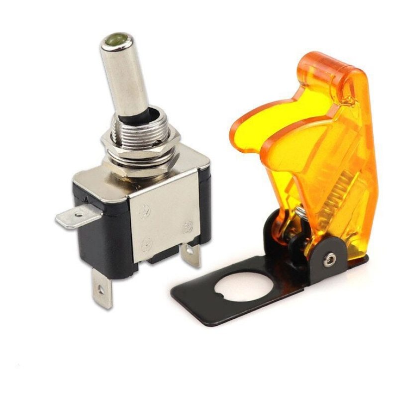 Generico 2X INTERRUTTORE AERONAUTICO TUNING AUTO MOTO KILL SWITCH L...